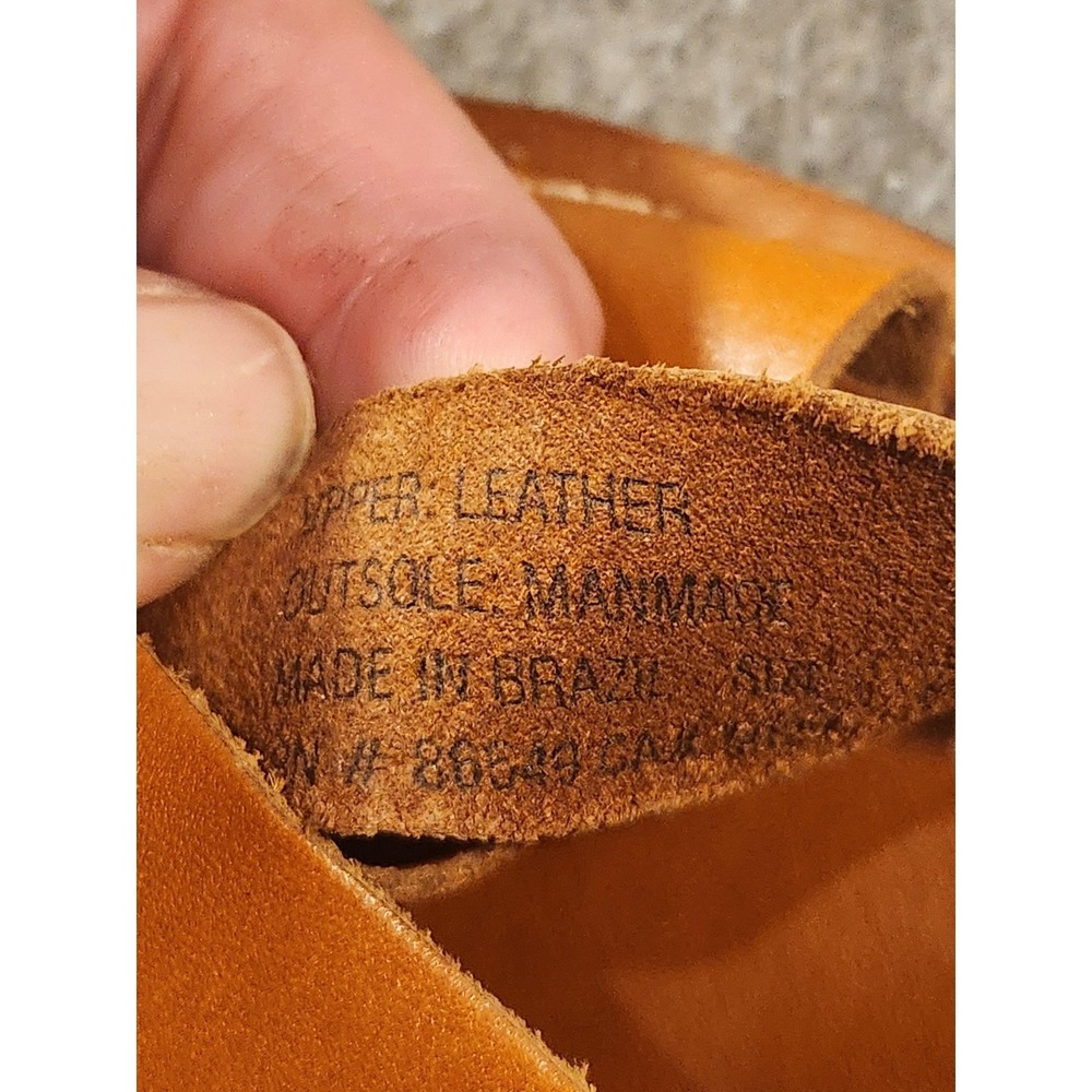 Tommy Bahama Sandals Shoes Womens Size 7 Brown Leather Strappy Ankle Buckle Flat - Picture 3 of 8